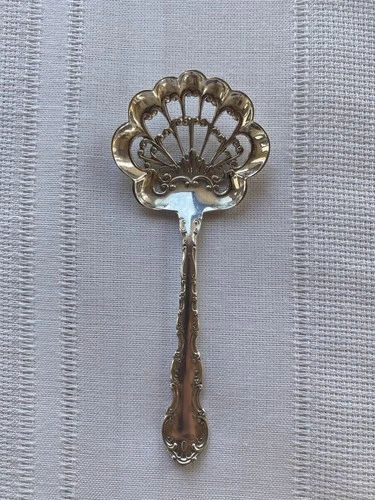 Gorham STRASBOURG Sterling Silver Pierced Bon Bon Spoon/Sugar Sifter 6”