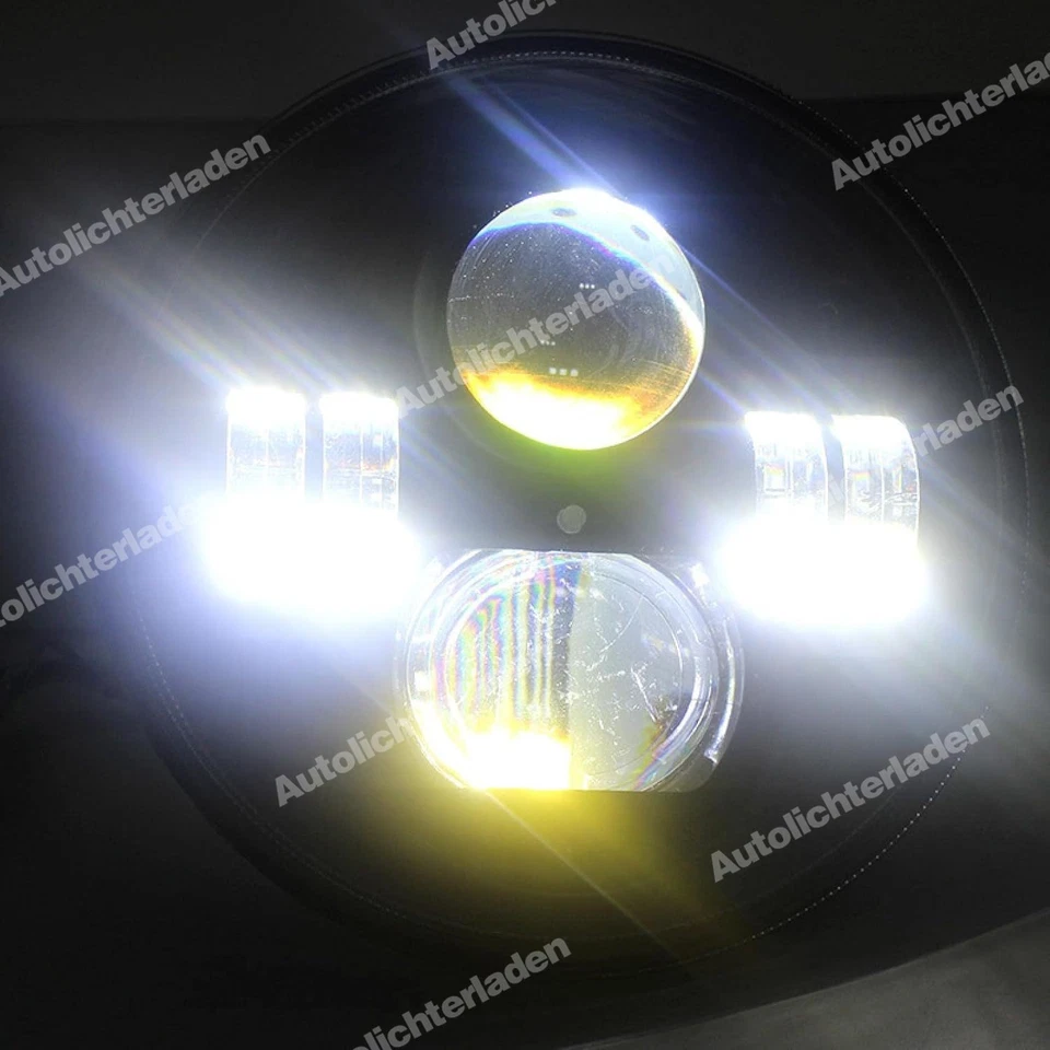 2x E-Geprüft 7 Zoll LED Scheinwerfer Hi-low Für Jeep Wrangler Ⅲ JK 2008-2017 - Bild 3 von 4