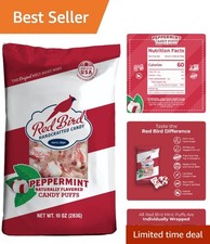 Soft Peppermint Candy - 10 oz Bag of Individually Wrapped Mints, Allergen-Free