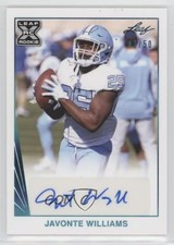 2021 Leaf Memories 1990 Base Platinum Spectrum 47/50 Javonte Williams Auto 1m1a