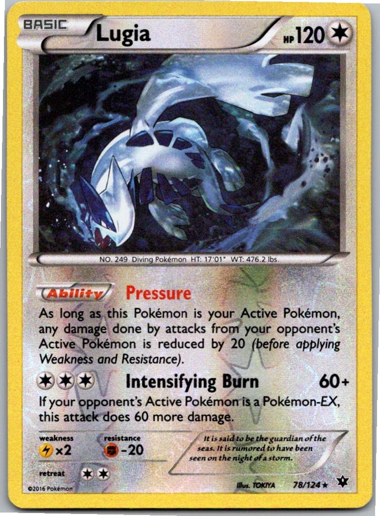 Lugia Rare XY - Fates Collide 78/124 NM REV