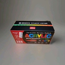 288 colors Acrylic Brush Markers Set, Brush Tip Acrylic Paint Pens for Paper