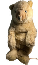 Vintage Folkmanis Folktails Grizzly Bear Hand Puppet Moveable Head Animal 25"