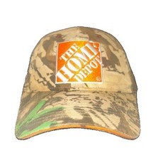 Vintage Home Depot Reltree Camo Baseball Hat Cap
