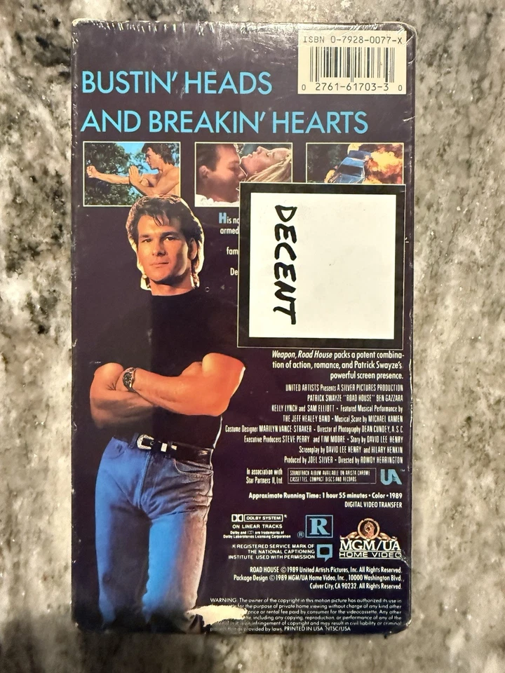 Road House - VHS - 1989- Patrick Swayze - Image 2 of 3