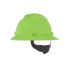 Msa Safety 815570 V-Gard Slotted Full Brim Hard Hat, Fas-Trac Iii Suspension,