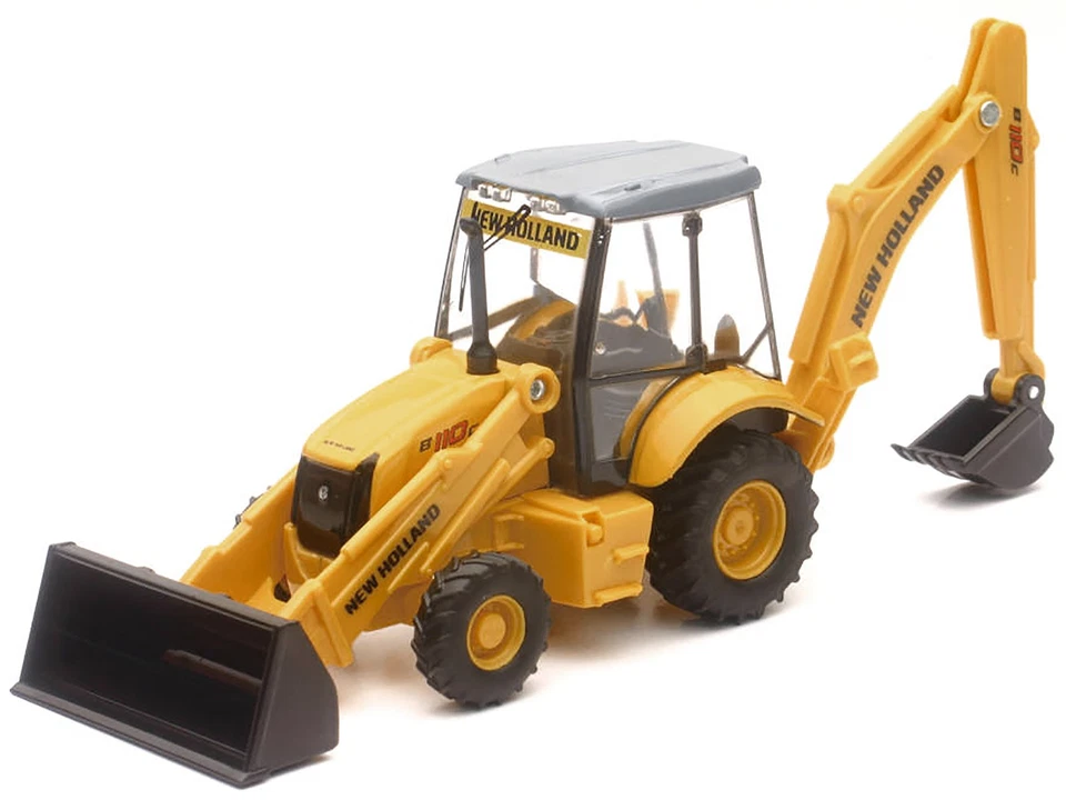 2019 New Holland B110C Backhoe Loader Diecast Model - Yellow, 1:32 Scale, New... - Image 3 of 4