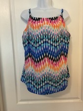 24th Ocean Women s Multicolor Swimwear Tankini Top Size 20W -J40
