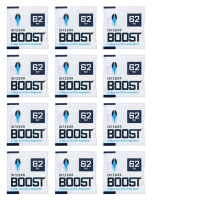 Humidity Pack 62% RH Level - 8 Gram Size (Pack of 12 + 2 Humidor Bag)