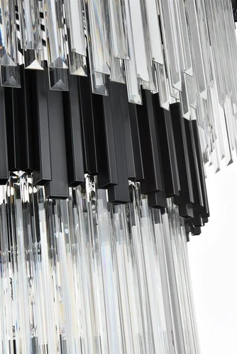 Elegant Lighting Willow 48" Chandelier in Black - Picture 6 of 8