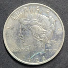1923 $1 Peace Silver Dollar Uncirculated - RAW