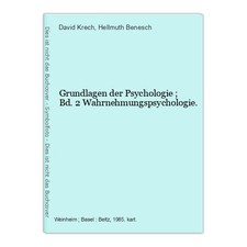 Grundlagen der Psychologie ; Bd. 2 Wahrnehmungspsychologie. Krech, David  284659