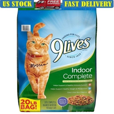Indoor Cat Dry Food Chicken Salmon Flavor 20lb Hairball Control Healthy Weight