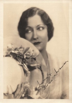 Gloria Swanson 1930s Paramount Portrait 5x7 Printed Signature Photo