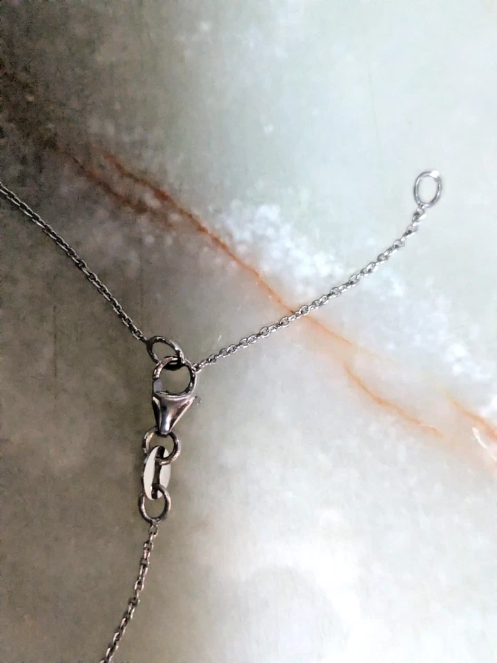 Weissgoldkette 18kt mit Brilliantanhänger 0.2 kt - Bild 2 von 4