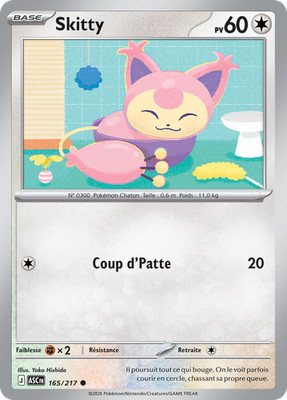 Pokemon Karte Skitty 165/217 Common Transzendente Helden