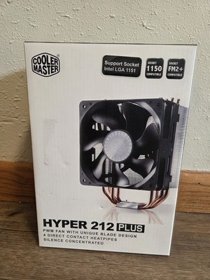 Cooler Master Hyper 212 Plus CPU Cooler with 4 Direct Contact Heat PipesRR-B NEW