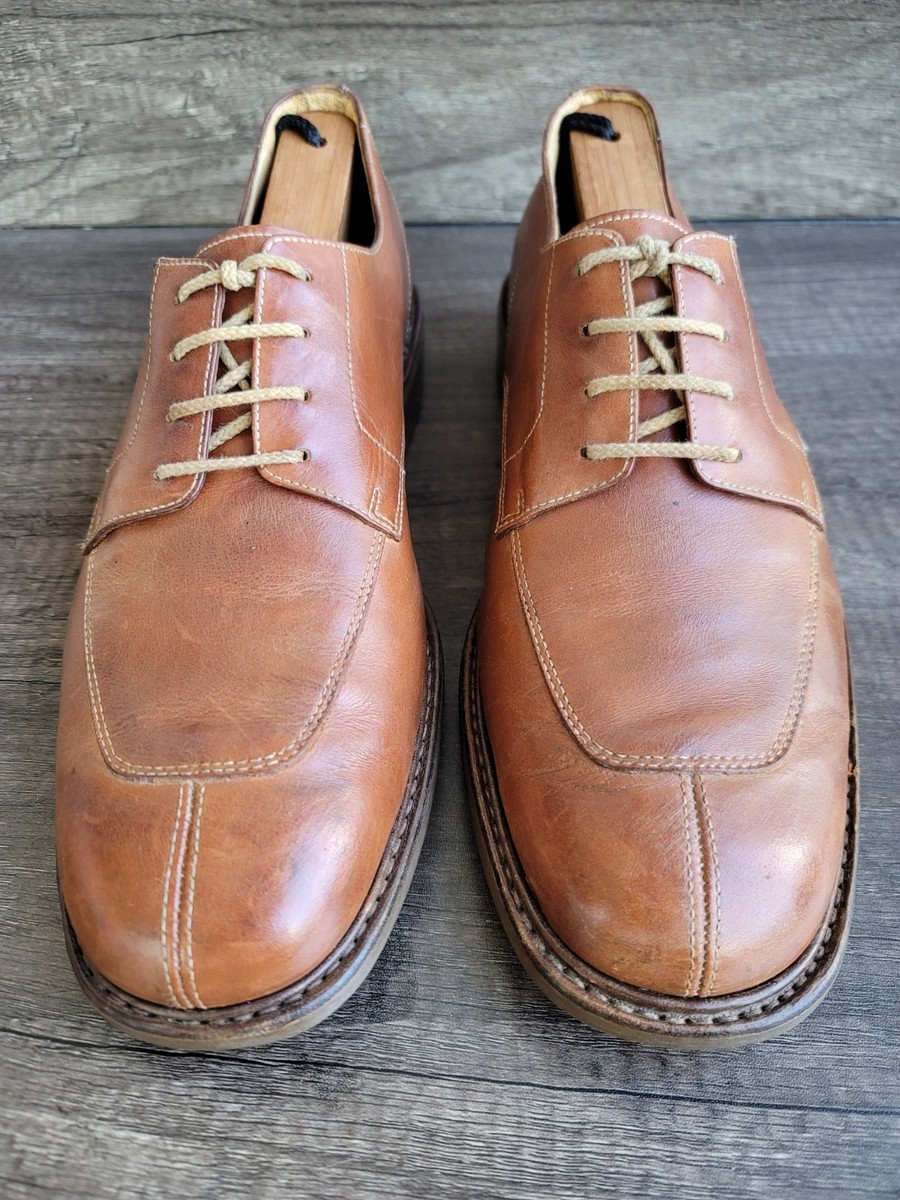Paraboot Avignon Men's Brown Leather Split Toe Derby Shoes Sz 8 US