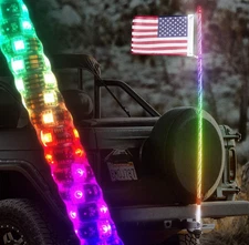 Master Tailgaters 5' LED Truck Flag Pole Whip Includes 2" Hitch Mount and Remote