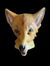 Fox Mask Realistic Adult Halloween Latex 13.5" Tip Of Ear To Neck