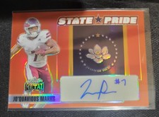 2024 Leaf Metal - State Pride Jo'Quavious Marks #SP-JQM Orange Prismatic 2/4