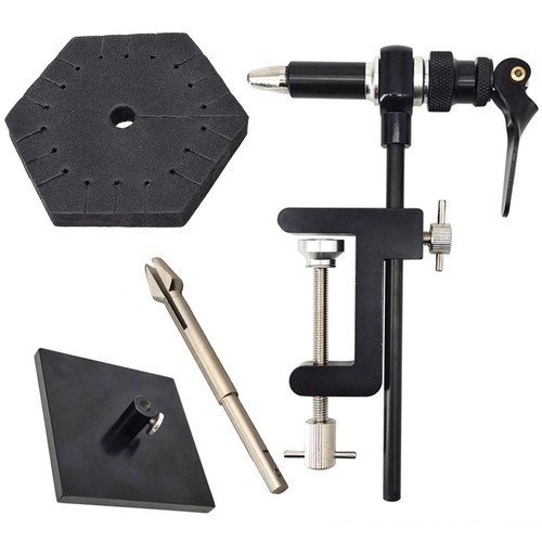 Fly Tying Vise Fishing Flies Tool with Base Hook Clamp 360 Degree ...
