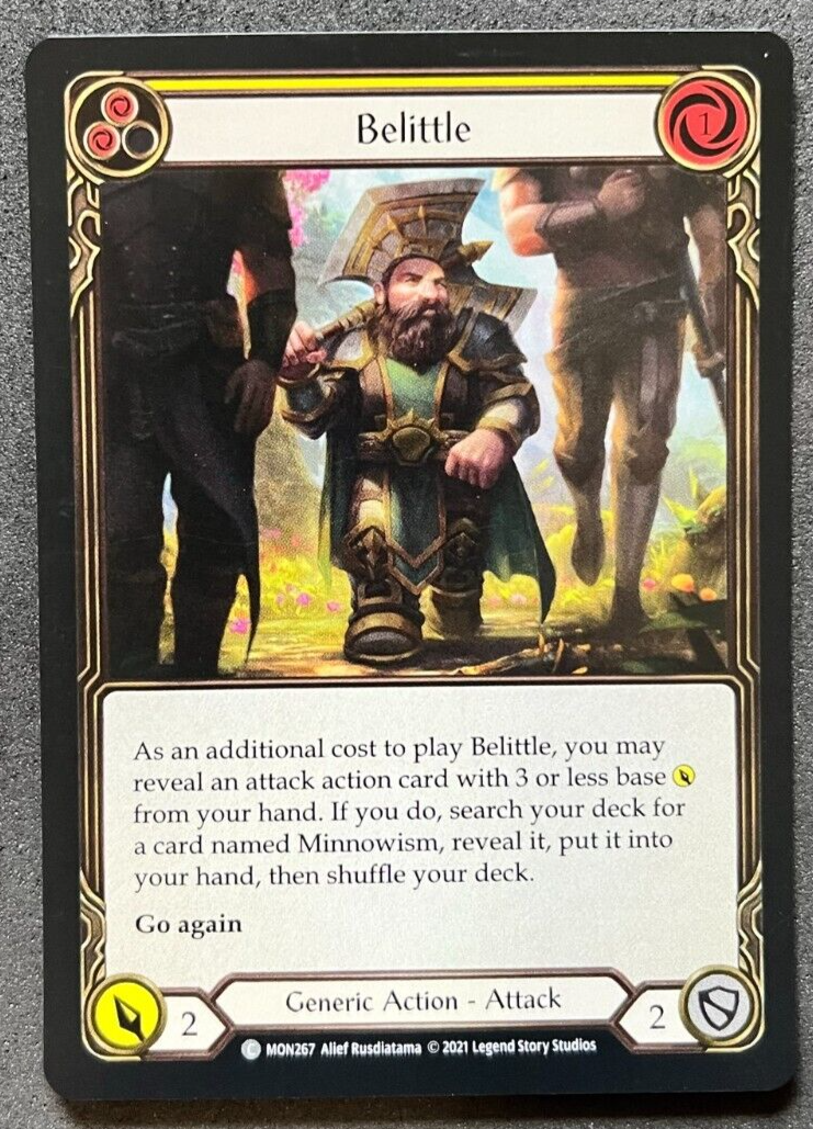 Flesh and Blood FAB - Belittle Yellow - MON267 - Foil - 1st