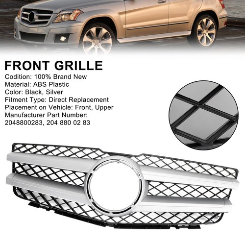 Front Hood Bumper Grill Grille Fit Mercedes Benz GLK X204 GLK350 2010-2012 ` - Picture 2 of 15