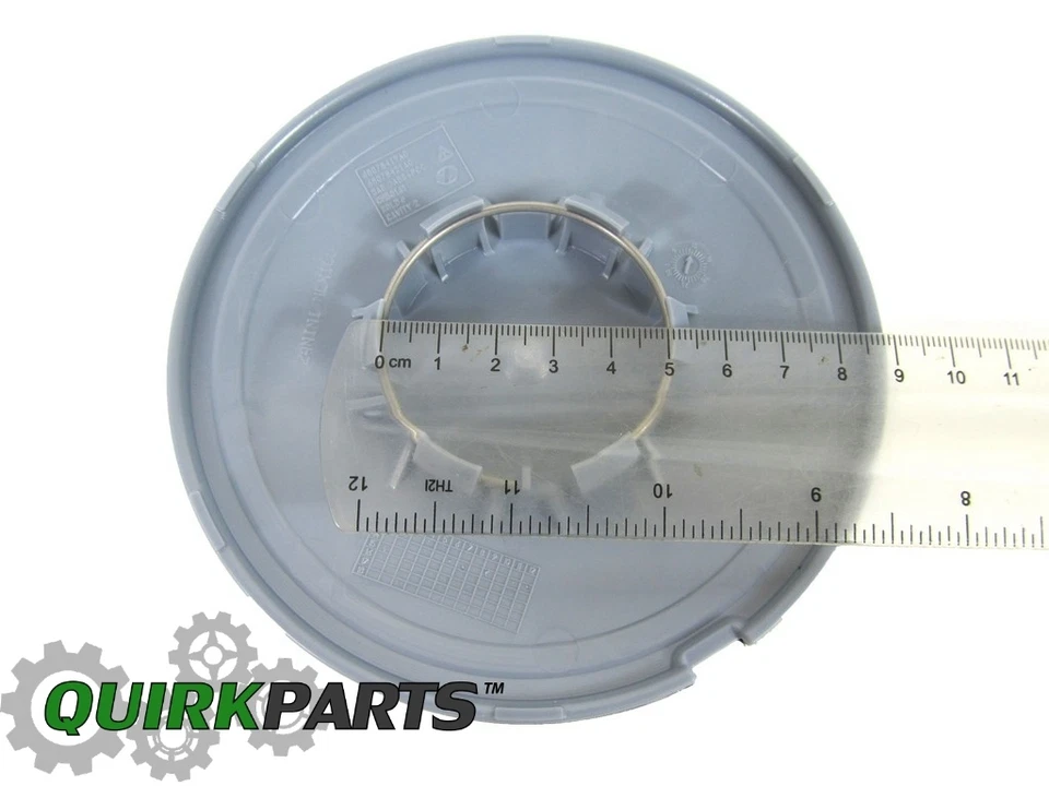 2012-2017 FIAT 500 BLACK WITH CHROME TRIM SINGLE ALLOY WHEEL CENTER CAP MOPAR - Image 3 of 4