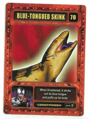 BLUE-TONGUED SKINK Marvel Genio Cards #70 2003 CCG