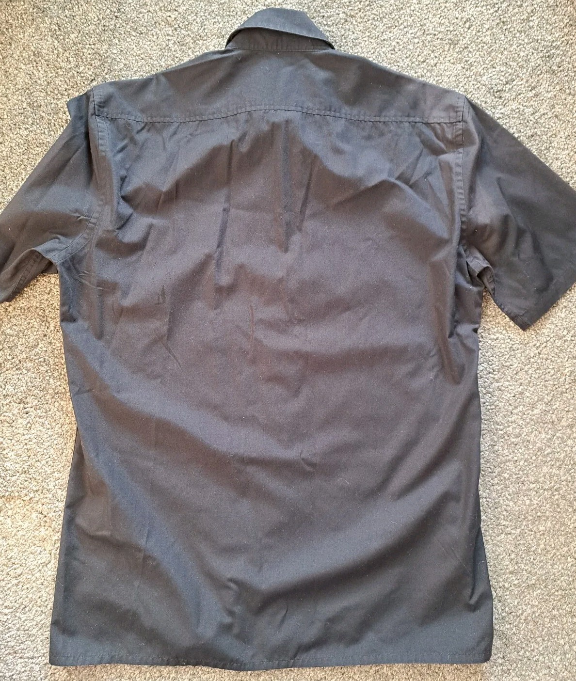 SAINT LAURENT YSL Camicia Uomo MANICHE CORTE MEDIE Bottoni Nascosti BLU NAVY