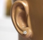 GIA certified .74ct VS2 L yellow loose round diamond estate Natural earrings — photo 10