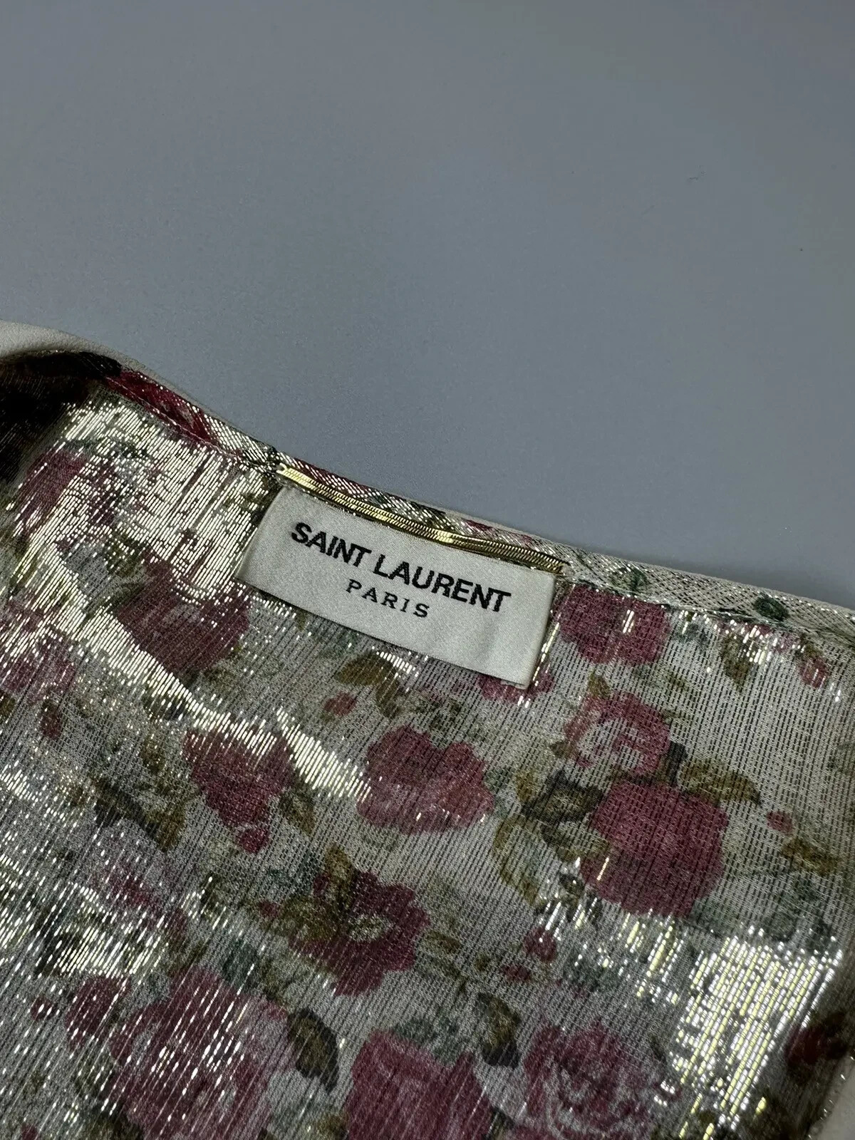 SAINT LAURENT Abito Saint Lauren in seta floreale