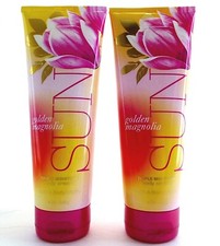 2 Golden Magnolia Sun Bath  Body Works Triple Moisture Body Cream 8 Oz ea NEW 