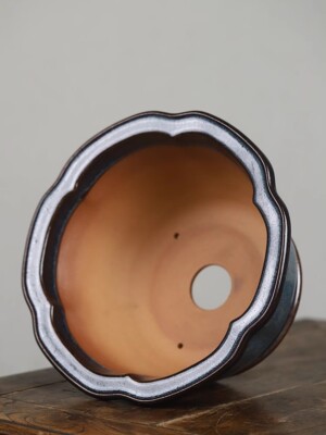 10in Chinese Glaze Yixing Zisha Clay Pot, Collectible Artisan Craft Desk Bonsai 