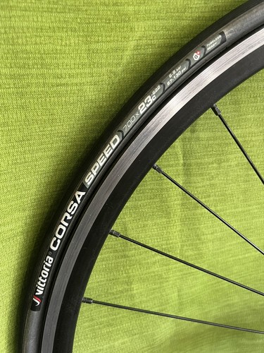 Set of DT Swiss 2.0 ETRTO 622x14 w/Vittoria Corsa Speed 700x23c EXCELLENT COND - Picture 2 of 10