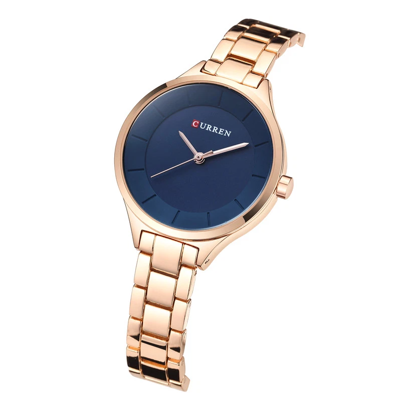 Rose Gold Women`s Round Face Simple Casual Dress Bracelet Band Quartz Watches - Imagem 2 de 4