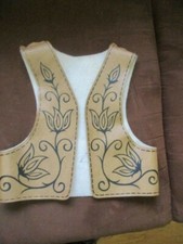 Kids Vest Horses Cowboy Rodeo Southwestern 877 Tan