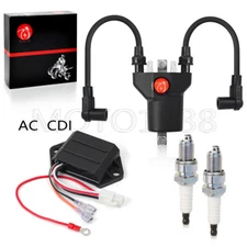 Ignition Coil Spark Plugs AC CDI Ignitor For EZGO Golf Cart 4 Cycle Gas 1991-02