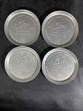 1950s COASTERS Ontario Canada SOUVENIR Dept of Travel & Publicity metal TRILLIUM