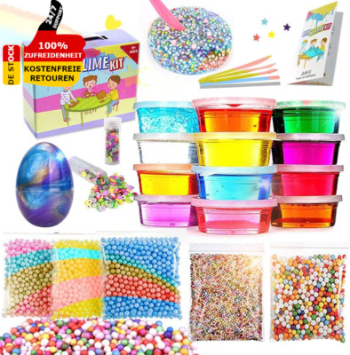   DIY Slime Kit Schleim Set 12 Farben Crystal Glitzerschleim Geschenk Kinder  