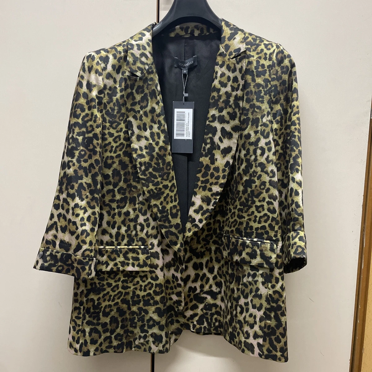 Leopard print blazer hot sale uk