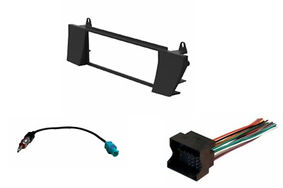 Single Din Radio Install Dash Kit for BMW Z4 w/ Wire Harness Antenna Adapter