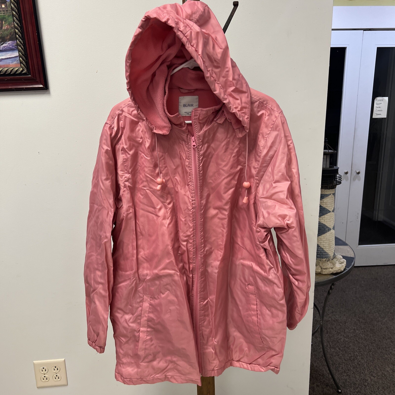 Vintage Blair Windbreaker Style Hooded Jacket Plus Size 2XL