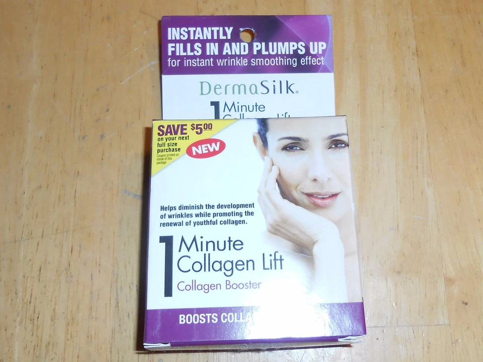 1oz lot DERMA SILK 1 MINUTE COLLAGEN LIFT COLLAGEN BOOSTER dermasilk 4-pack - Image 2 of 3