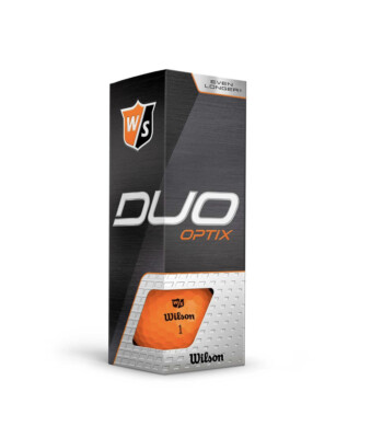 Wilson Staff DUO Soft Optix Golfbälle im 3er Sleeve (3 Golfbälle) Orange