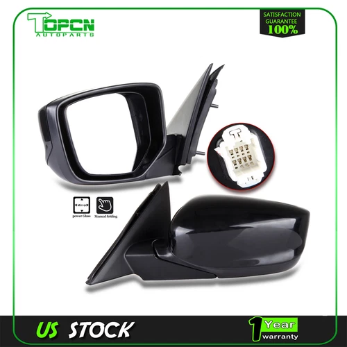 Left+Right For 2008-2012 Honda Accord Coupe 2-Door Side View Power Mirrors Pair