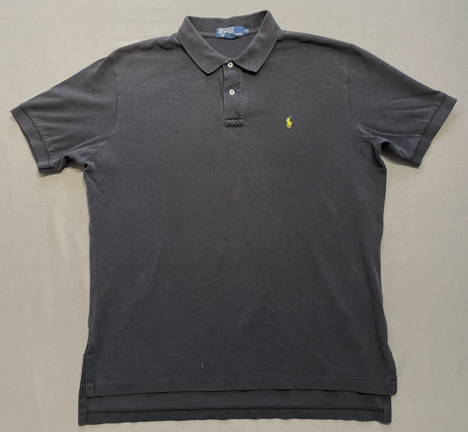 Polo Ralph Lauren Camicia Uomo XL Extra Large Nero Giallo Pony Academia Preppy