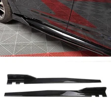 For Ford Mustang GT 46" Side Skirt Extension Rocker Panel Splitter Gloss Black