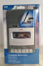 New RCA Audiovox RP3503 Desktop Cassette Voice Recorder Stand Up Mic Adapter